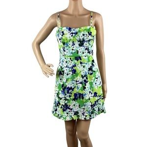 French Connection Balbala Whisper Strappy Mini Dress Size 6 Multicolor